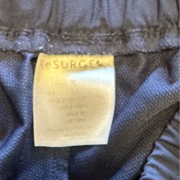 Navy Blue Resurge High Waisted Wide Leg Scrub Pants - Picture 4 of 4